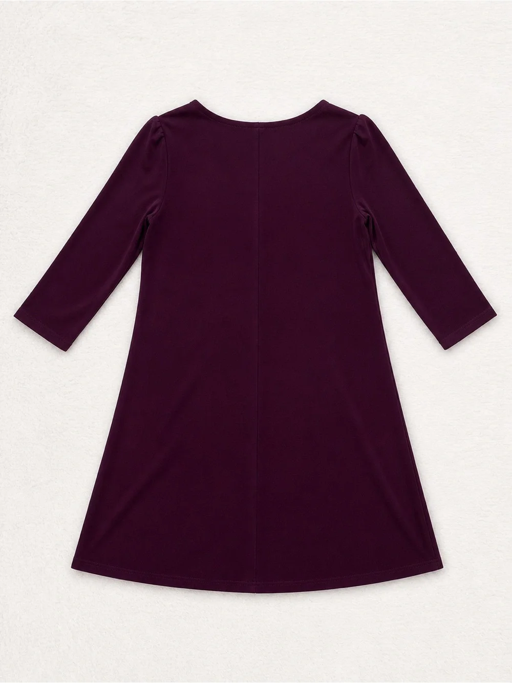 MSK Petite Burgundy Shift Dress PS Gold Ring Detail Cocktail Career Chic Dress - Picture 3 of 3